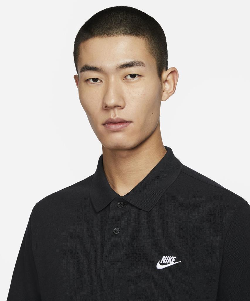 Nike Клубная футболка-поло с коротким рукавом M - Черная:Белый / Fn3895-010