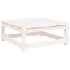 Garden Footstool with Cushions 2 pcs White Solid Pine Wood