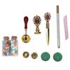 Wax Stamp Kit European   Retro   Stamp Hand Account Envelopes   Paint Sealing Wax Kit Gift Earth Box Decoration
