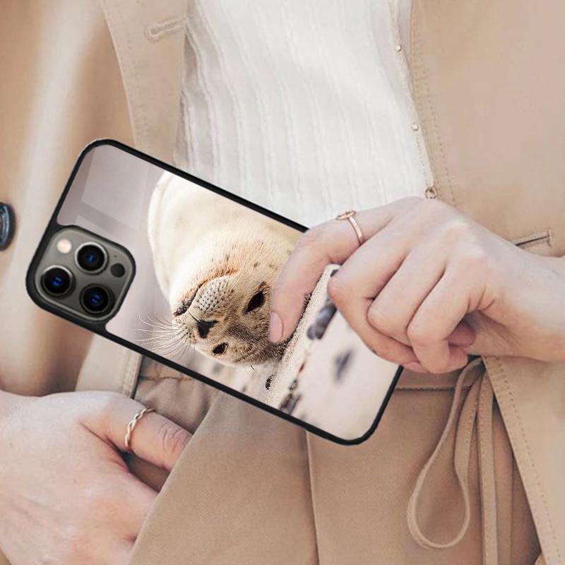 Chill Seal - Милые Животные Магнитный Чехол для Телефона ДЛЯ APPLE iPhone 17 Air 16 14 13 12 Pro Max 15 Plus Беспроводная Зарядка MagSafe Обложка