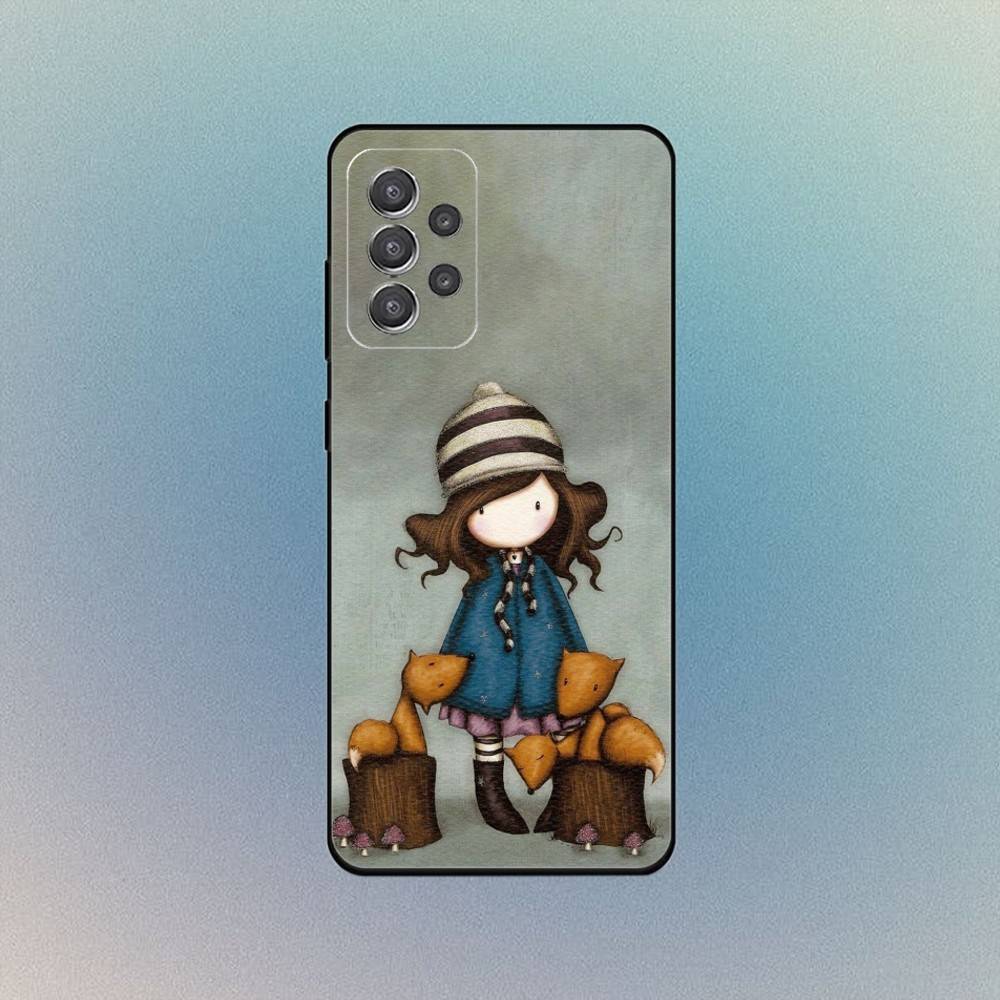 Милый S-Santoro G-Gorjuss Чехол для телефона Samsung Galaxy S25,S24,S21,S22,S23,S30,С крышкой-подставкой