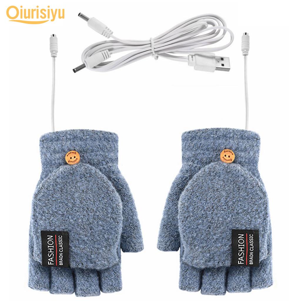 Зимние перчатки из акрилового волокна унисекс с электрическим USB-подогревом