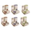 Cats Feeders and Water Dispenser 2 In 1 Pet Automatic Water Dispenser Pet Food Storage for Small Dog Puppy Cats