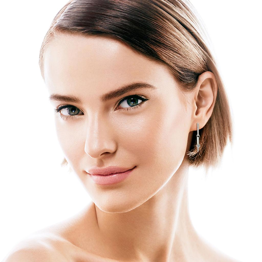 Silvere Glam Новые серьги-гвоздики с муассанитом для девочек, серьги из стерлингового серебра 925 пробы, свежие и нежные серьги-винты