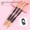 8Pcs/Set Manicure Brushes Dual Use Gel Gradient Brush Ultra Thin Line Drawing Pen Dual End Nail Art Design Painting Tools