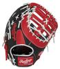 Rawlings Бейсбольная перчатка HYPER TECH COLORS для кетчера и первого броска, мужская (GS5FHTC3ACD) Основа, Черный/Алый, 12,5 дюймов, Для правой руки