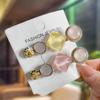 Fashion Acrylic Pearl Hair Clips Set Sweet Flower Hair Barrettes For Women Girls Korean Geometric Hair Accessories Jewelry