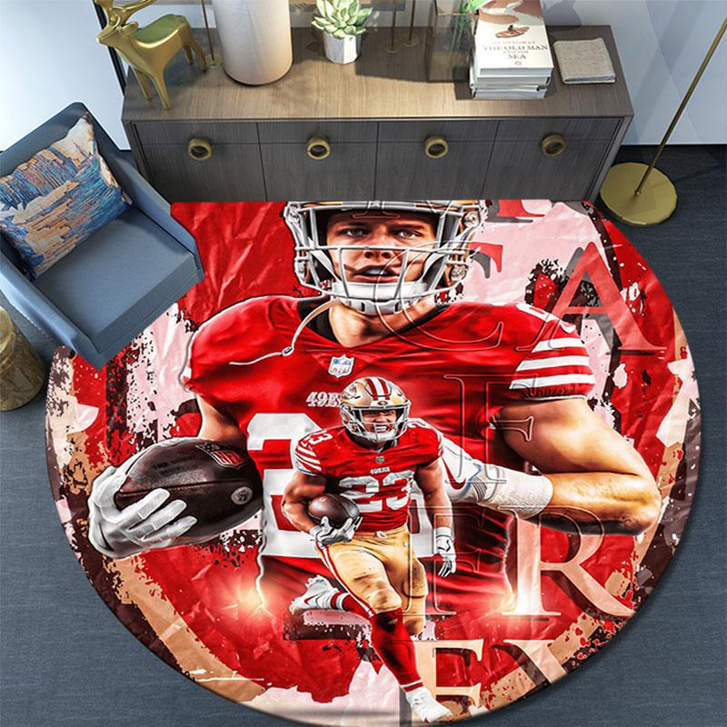 McCaffrey pattern round rug,Carpet Rug for Living Room Bedroom Playroom ,Non-slip Floor Mat,Holiday Gifts and Birthday Gifts.
