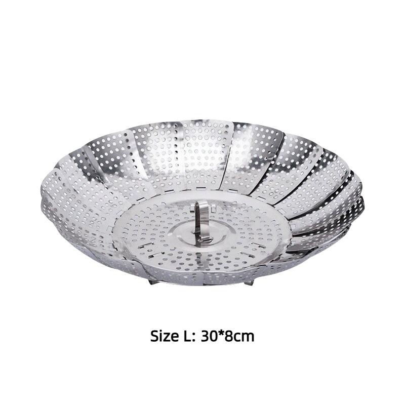 Multifunctional Steamer Rack Stainless Steel Steamer Plate Folding Dish Steam  Food Steamer Basket