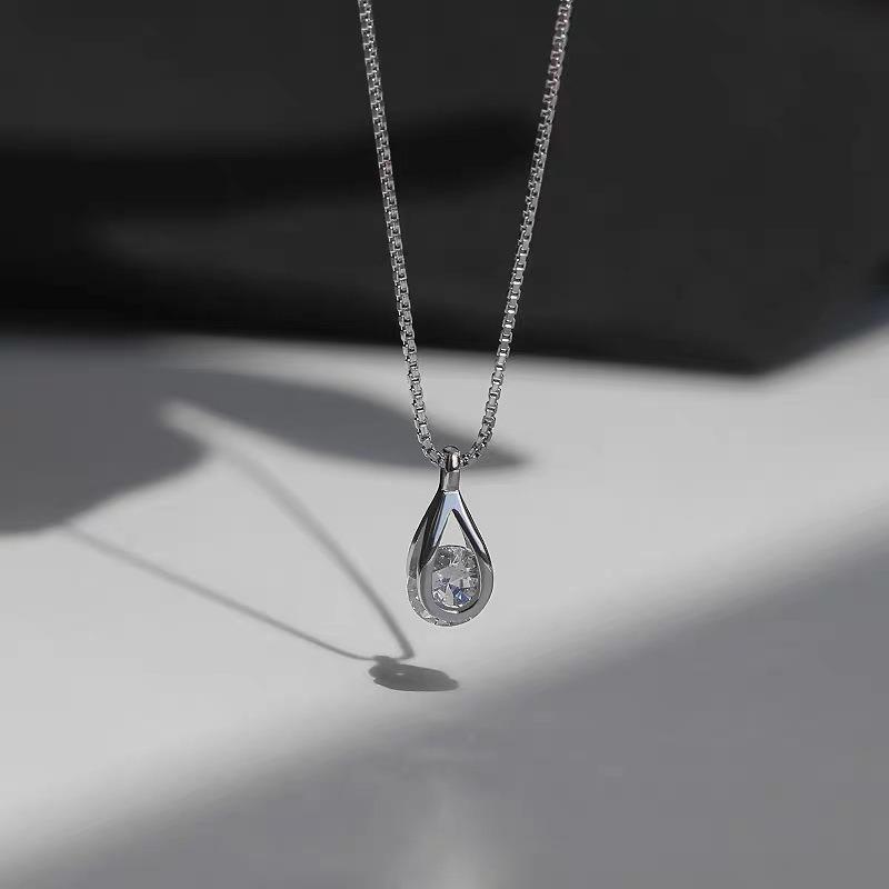Серебряное ожерелье-капля на ключицу Женское Роскошные Модные Украшения