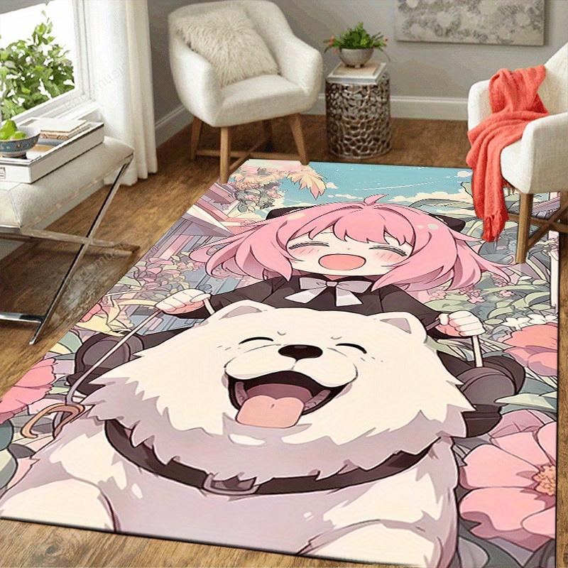 1pc Spy Family Pattern Area Rug, Anti Slip Non Shedding Stain Resistant Carpet