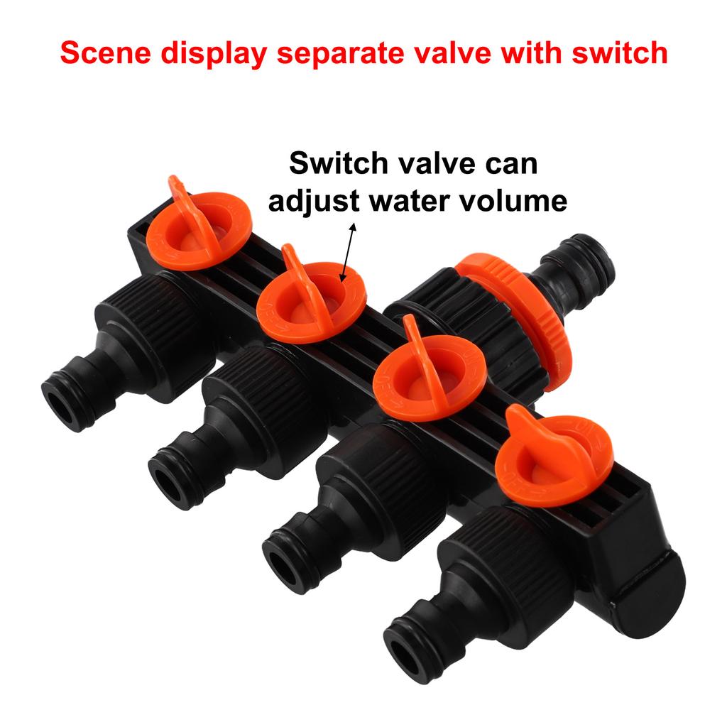 Садовый поливной соединитель распределительный кран 4-ходовой шланг дивертор с клапаном распределитель воды для наружного крана разбрызгивания