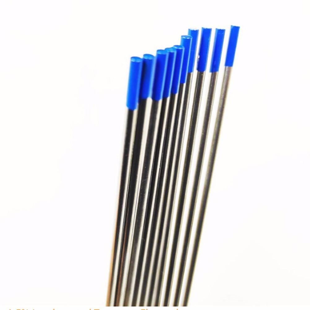 10pc TIG Welding Tungsten Rod Electrodes 2% Lanthanated 3/32” X 7” (Blue, WL20)