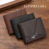 Men's Short PU Leather Large Capacity Wallet Men's Short PU Leather Wallet Multi-card Multi-function Card Bag Durable