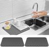 2 шт. Силиконовые коврики для защиты раковины с вырезами, термостойкие коврики для кухонной раковины с противоскользящими приподнятыми ножками для дна раковины
