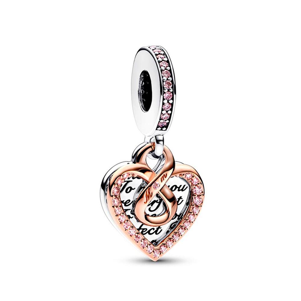 925 Silver Love Family Series Family Tree Mom Daughter Charms Fit Original Bracelet Bead Trinket DIY Women Jewelry Gift