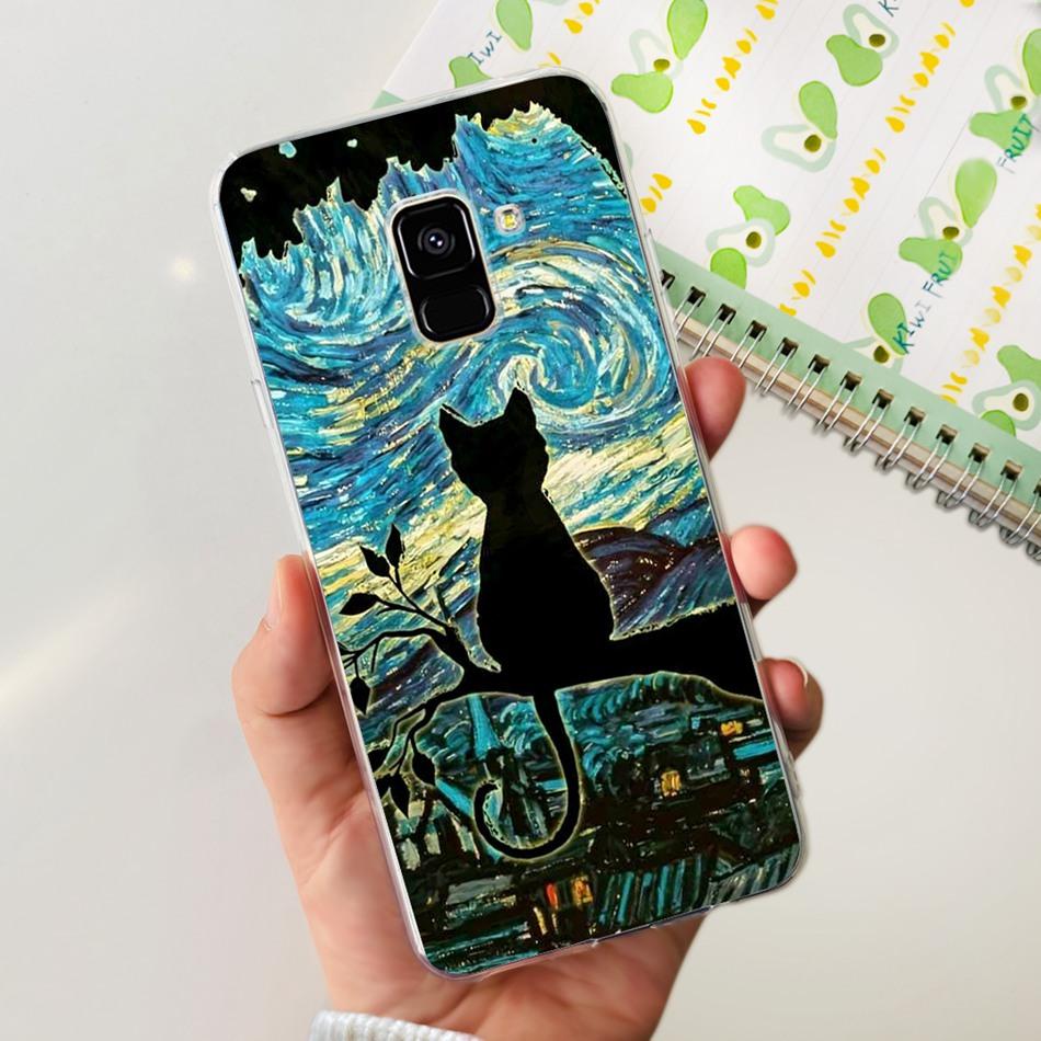 Для Samsung Galaxy A8 (2018) / A8+ (2018) Мягкий силиконовый TPU чехол SM-A730F A530F для Samsung A 8 A8 Plus, милые чехлы с мультяшными пандами