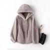 2024 Women's Short Hooded Winter Coat - Thickened Golden Mink Fleece, Eco-Friendly Faux Fur Jackets