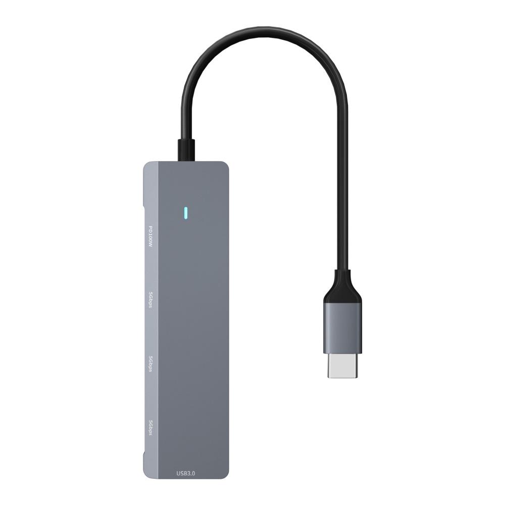 Хаб Type-C «пять в одном»: Быстрая зарядка PD100W с расширением USB3.0/Type-C.