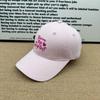 Simple English love embroidery cap women's soft top big head circumference daily versatile casual summer visor