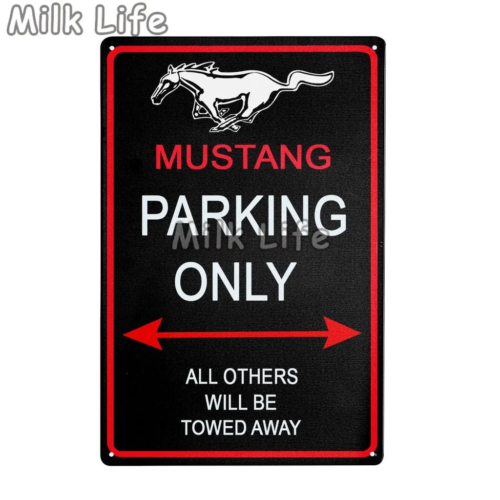 Mustang GT 500 Parking Only Blechschild für Zuhause, Zimmer, Schlafzimmer, Restaurant, Garage, Kneipe, Club, Bar, Wandkunst