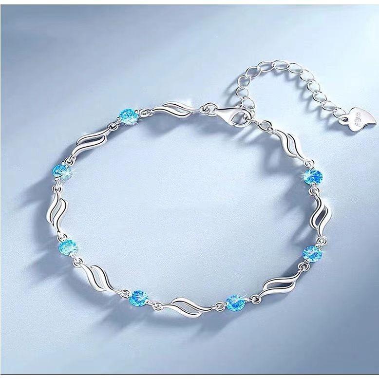 Геометрический браслет цвета морской волны Женские украшения Медная отделка Модные подарки