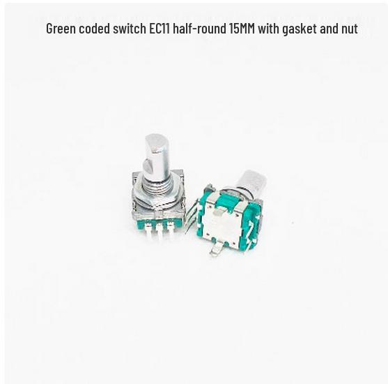 EC11 Rotary Encoder Potentiometer with Switch, 5-Pin, 20mm Shaft, 15mm Length