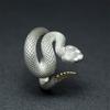 Рок Черный Ручной работы Личность Хип-хоп Ювелирные изделия Ретро Цинк Цинковый сплав Кольцо Мужское Открытое кольцо Серебряное Кольцо со змеей