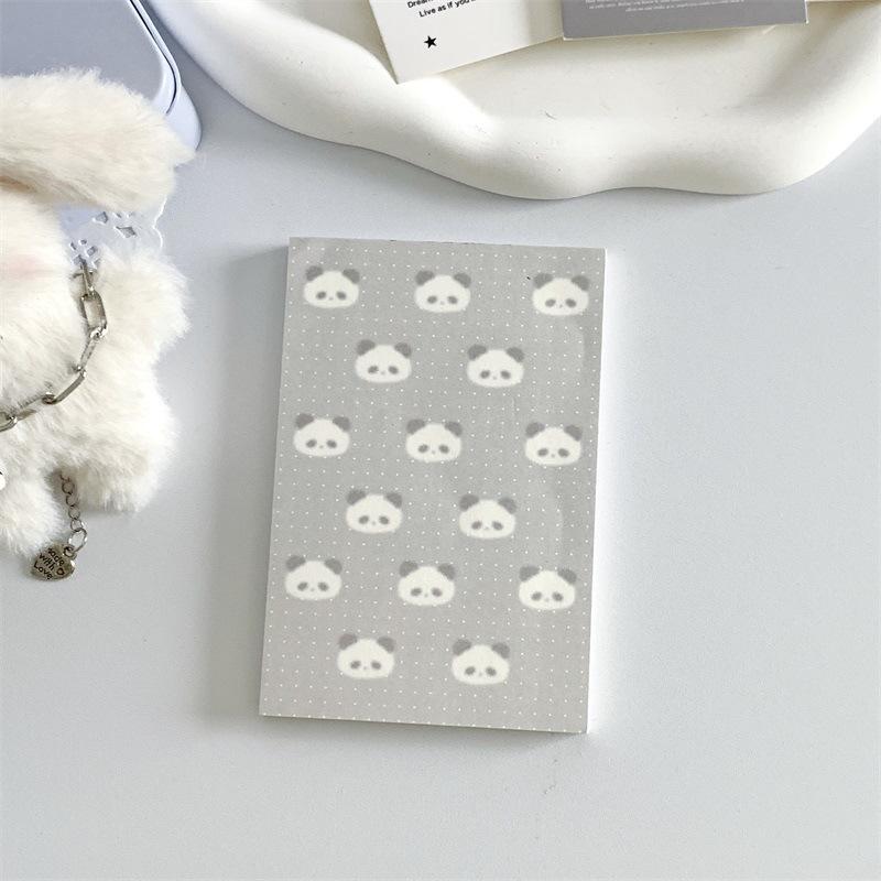 Korean INS Cute Pudding Bear Memo Pad Cute Student Loose Leaf Message Notepad Girl Mini Pocket Planner Scrapbook Material Paper