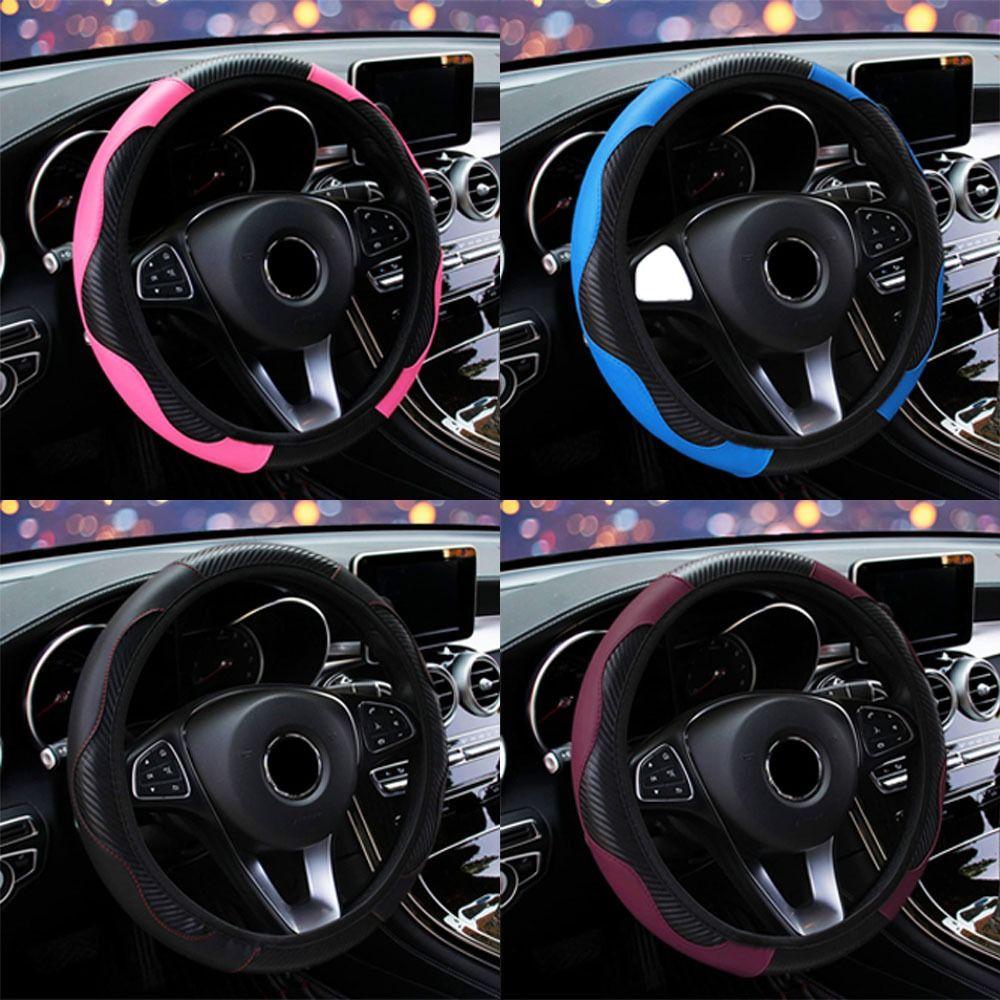 Fiber Car Interior Automobile Decoration Handlebar Cover Multiple Colour Car Steering Wheel Cover