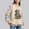 Женская осенняя свободная толстовка с капюшоном с 3D-цифровой печатью Толстовки и свитшоты (Женский)