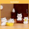 Cute Resin Cat Figurines For Fairy Gardens Miniature Desk Decorative Pieces