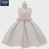 2024 European & American Flower Girl Backless Princess Dress with Bow