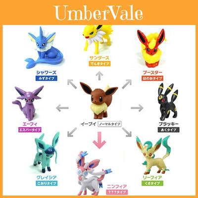 Универсальные фигурки-игрушки из семьи эволюций Иви для Pokemon Go, для всех возрастов 4-5 см