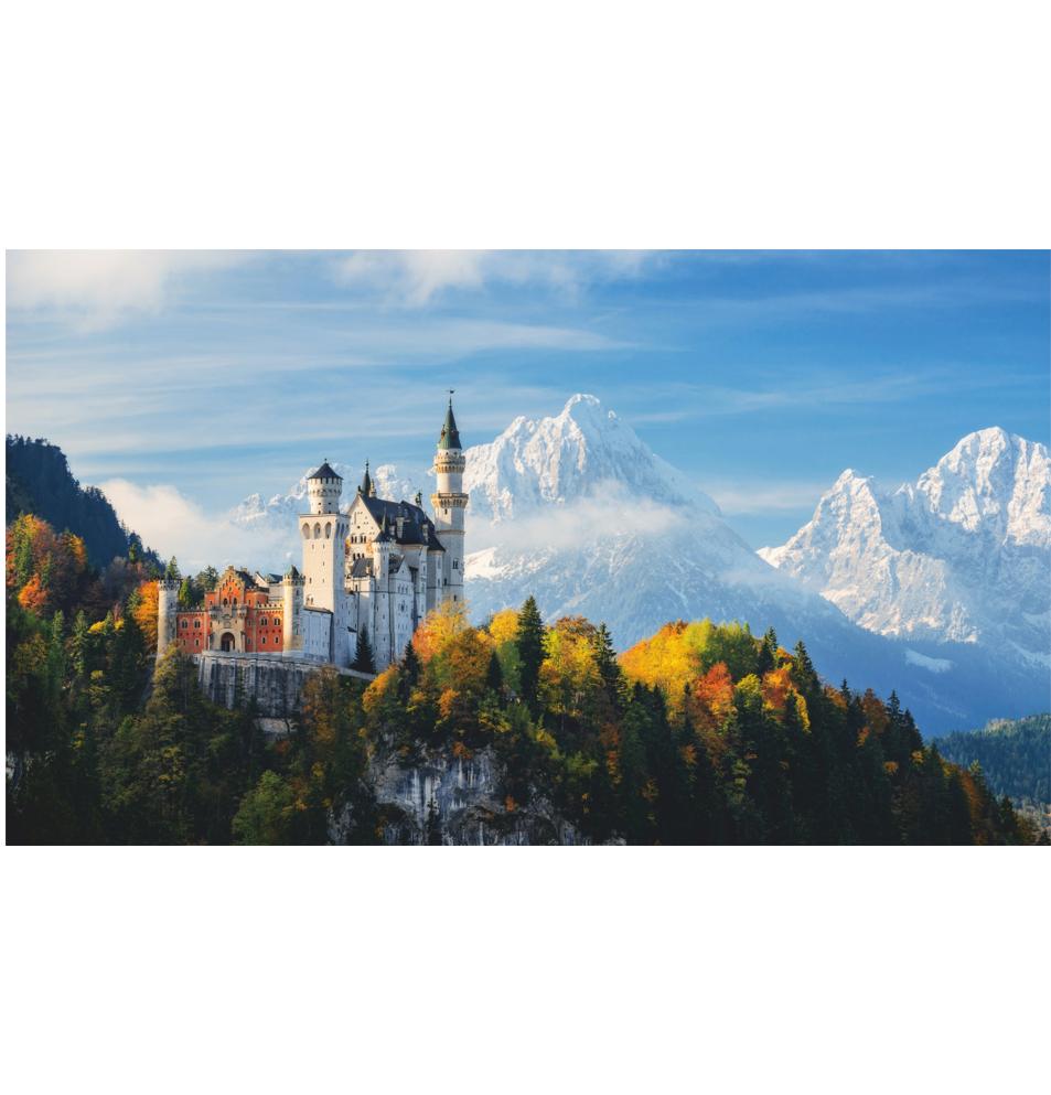 Картина-обогреватель "Замок в горах" на пленке Monocrystal 105x60 см 300 Вт