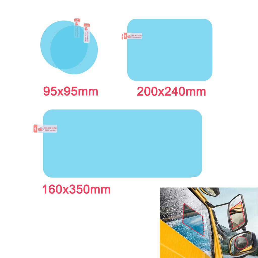 Наклейка на зеркало заднего вида автомобиля, водонепроницаемая, противотуманная, прозрачная, водонепроницаемая, для ванной, грузовика, внедорожника, дождливый день
