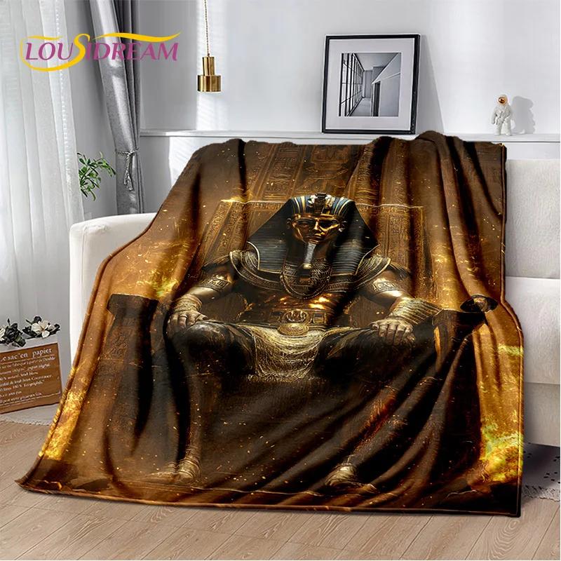 2025 Ancient Egypt Death Anubis Pharaoh Horus Mythology Soft Blanket,Soft Throw Blanket for Home Bedroom Bed Sofa Cover Child