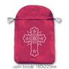 [A1493] - Rosecross Satin Tarot Pouch 'Rosacrucian' - 22x16 Cm