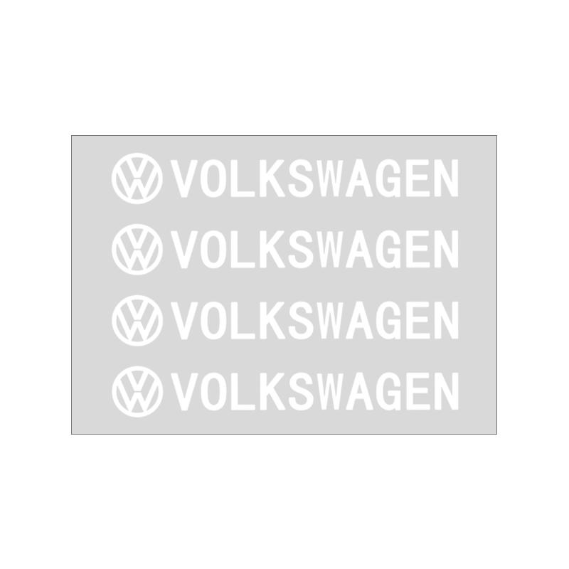 4Pcs Car Door Handle Stickers Tire Rear View Mirror Decals For Volkswagen Golf-5 6 7 MK6 Jetta Lavida Polo Tiguan Passat B5 B6 B7