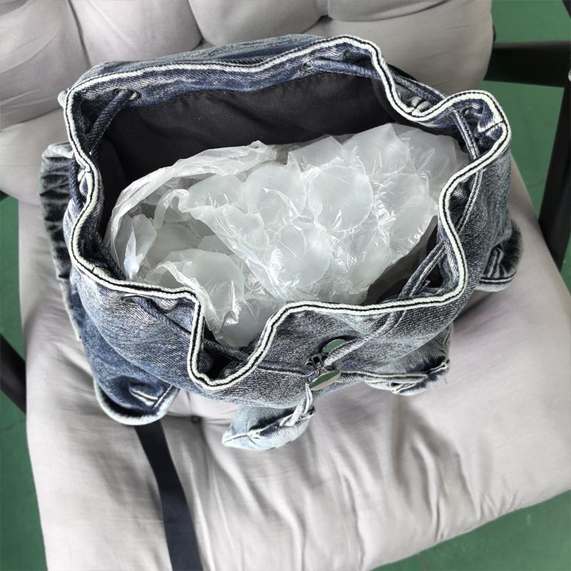 Новый потертый джинсовый рюкзак с потертостями, женский, симпатичный, сумка-мешок с несколькими карманами, повседневный рюкзак, большая вместимость, школьная сумка