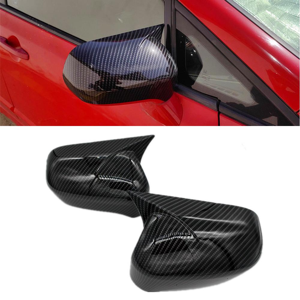 Для Honda Civic 8th 2005-2011 автомобиля, боковое зеркало заднего вида, наклейка на крыло, наклейка на дверь, чехол заднего вида, отделка из углеродного волокна, черный цвет