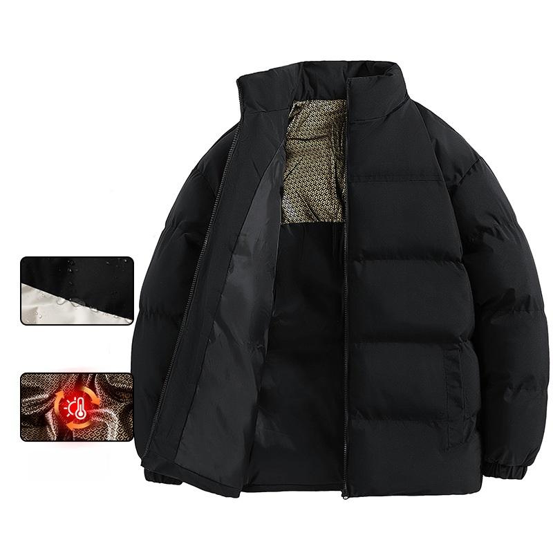 Куртка из графенового хлопка с утолщенным воротником-стойкой, ветрозащитная и теплая хлопковая куртка для пар, куртка Bread, куртка с цветными блоками
