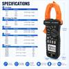 HP-7200-APP Bluetooth Clamp Meter, TRMS 6000 Counts Digital Multimeter, Non-contact AC DC Voltage Current Resistance Tester