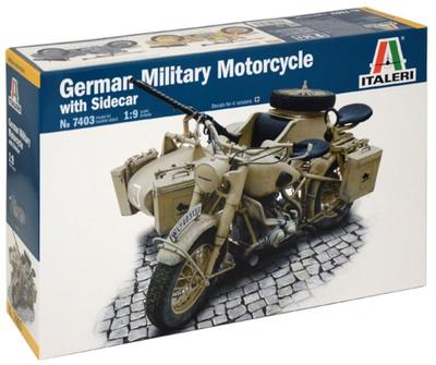 Место Italeri Масштаб 1/9 Немецкий Военный Мотоцикл с Коляской WWII Пластиковый Модельный Комплект IT7403