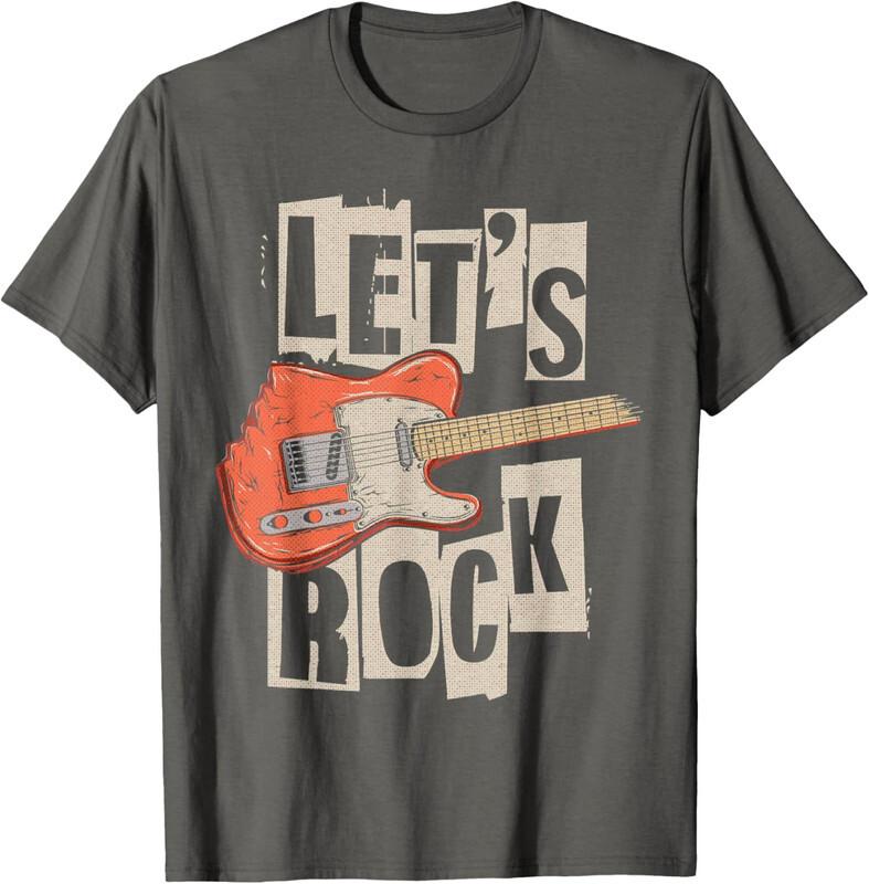 Let's Rock Electric Guitar Music Lover Band Guitarist Unisex T-Shirt