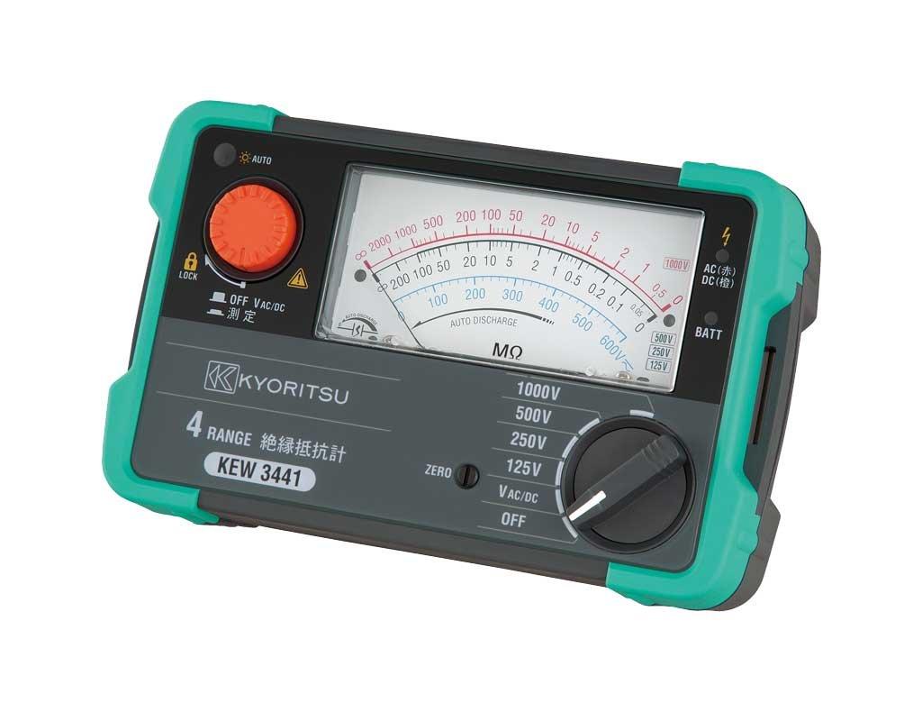 Электросчетчик Kyoritsu Qumeg 4 диапазона измеритель сопротивления изоляции (КЁРИЦУ) (125В/250В/500В/1000В) модель.3441