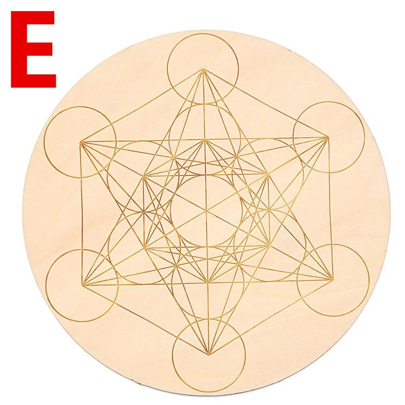 10 шт. Круглые края, резные подставки, натуральный цветок чакры, символ жизни, дерево для камня, кристалл, набор, коврик для стола, кухня, сделай сам