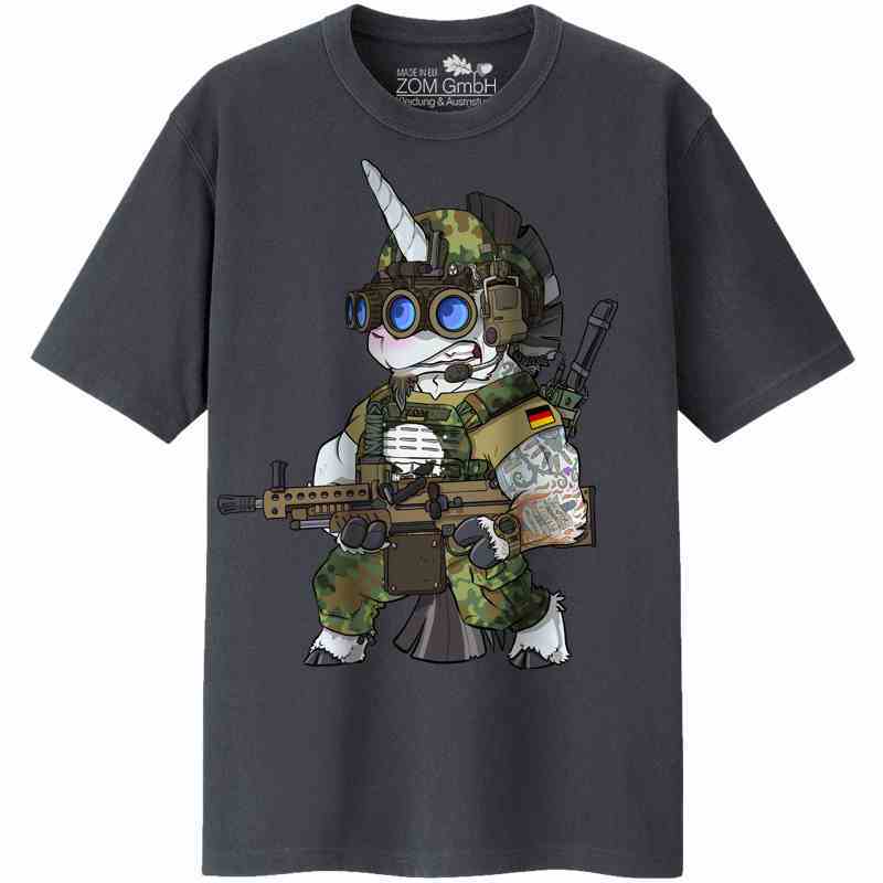 German Outdoor Military Fan Pure Cotton Bottoming Shirt Trendy Mens Shortsleeved Camouflage Cartoon Printing Tactical Tshirt