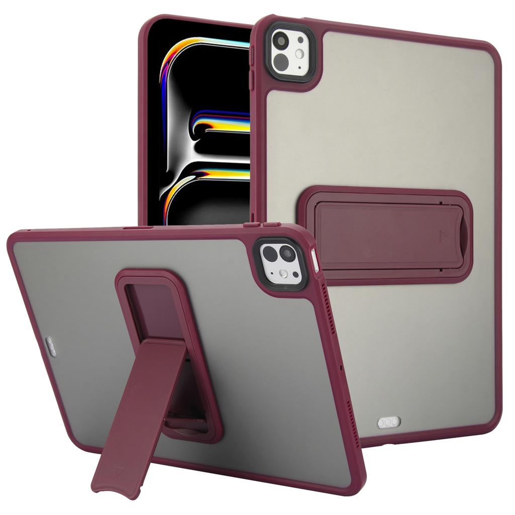 For iPad Pro 11 (2024) Tablet Case with Kickstand TPU+PC Skin-Touch Cover