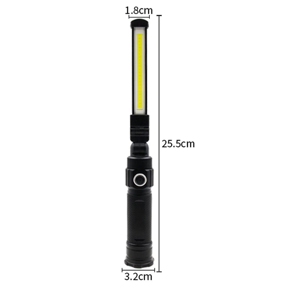 COB XPE светодиодный аварийный фонарик для кемпинга 18650 USB гаражный рабочий фонарь складной магнитный инспекционный фонарь на 360° красный стробоскоп SOS